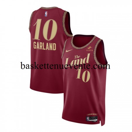 Maillot Basket Cleveland Cavaliers Darius Garland 10 Nike 2023-2024 City Edition Rouge Swingman - Homme